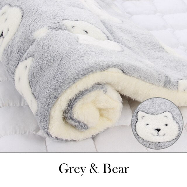 Soft Flannel Thick Pet Soft Fleece Blanket Bed Mat dogs or cats