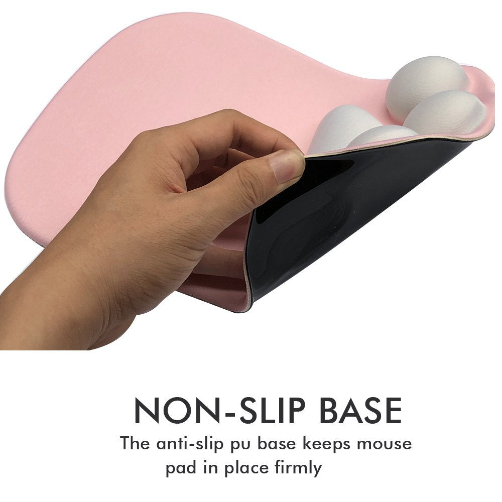 Ergonomic mouse pad with wrist support- cat paw soft silicone wrist rest for computer - Lucky paws pet store