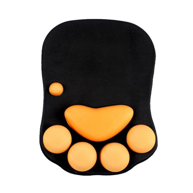 Ergonomic mouse pad with wrist support- cat paw soft silicone wrist rest for computer - Lucky paws pet store
