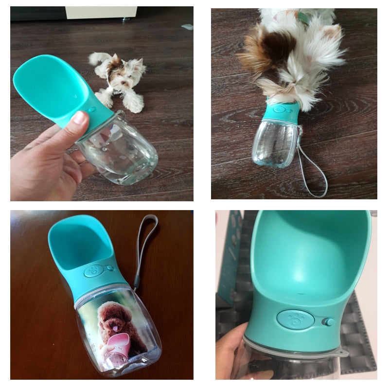Portable dog water bottle travel bowl feeding drinking cup outdoor - water dispenser - Lucky paws pet store