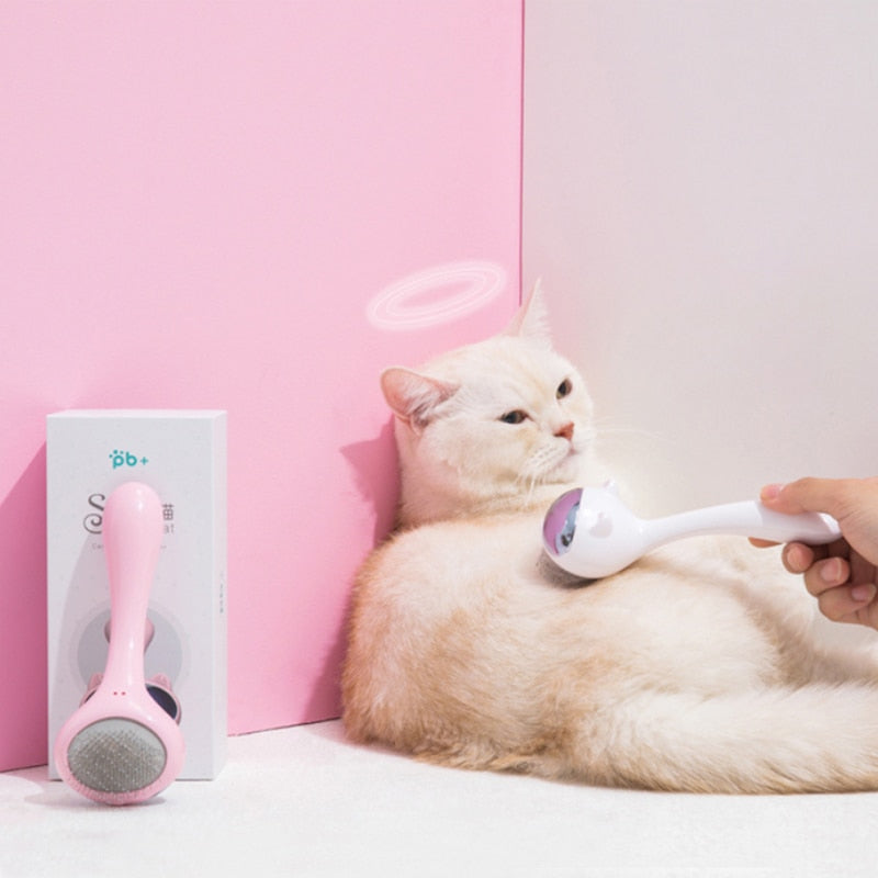 Cat grooming tool stainless steel shedding hair remover - Lucky paws pet store