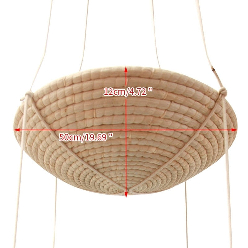 Hand knitting round cat hammock bed straw - Lucky paws pet store