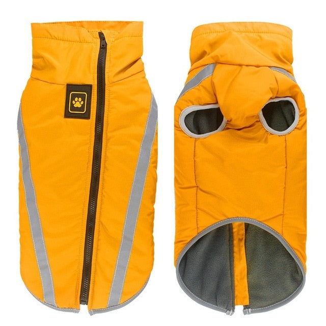 Waterproof dog jacket padded fleece and reflective - Lucky paws pet store