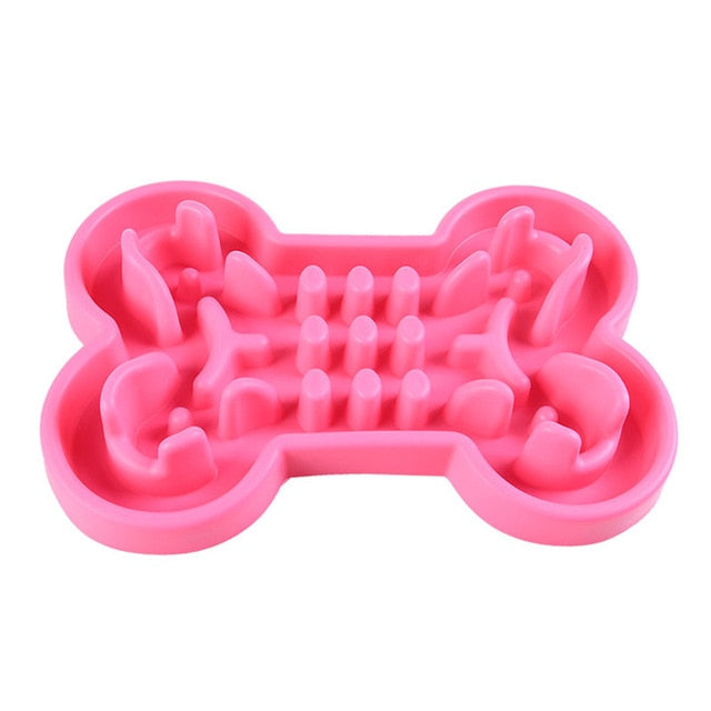 Dog bowl soft rubber slow food feeder - anti choke bowl feeder - Lucky paws pet store
