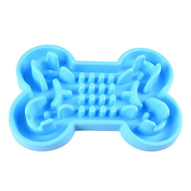 Dog bowl soft rubber slow food feeder - anti choke bowl feeder - Lucky paws pet store