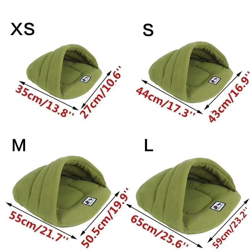 Soft polar fleece dog/cat bed cave - Lucky paws pet store