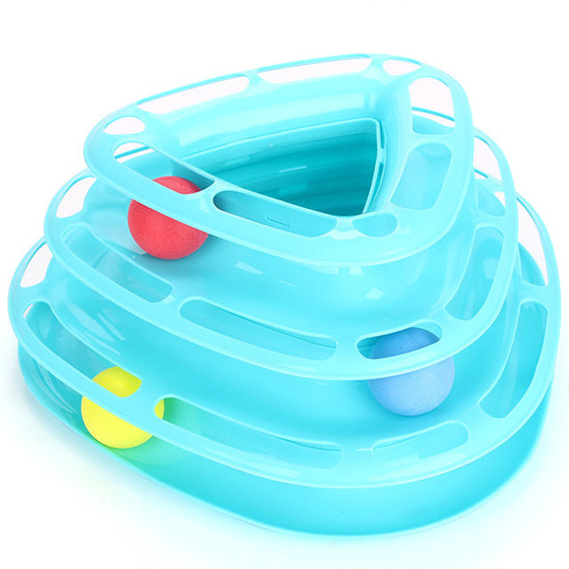 Cat tower of tracks ball and track Interactive toy - intelligence ball game - Lucky paws pet store
