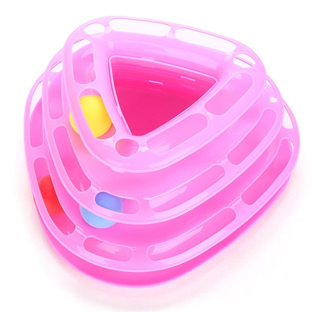 Cat tower of tracks ball and track Interactive toy - intelligence ball game - Lucky paws pet store