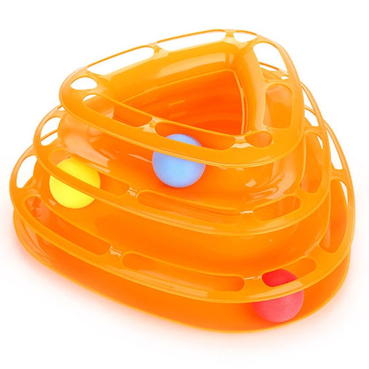 Cat tower of tracks ball and track Interactive toy -  intelligence ball game - Lucky paws pet store