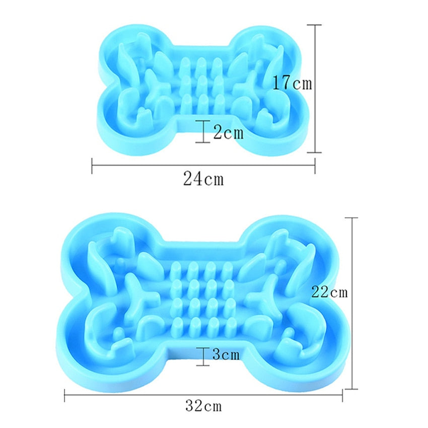 Dog bowl soft rubber slow food feeder - anti choke bowl feeder - Lucky paws pet store