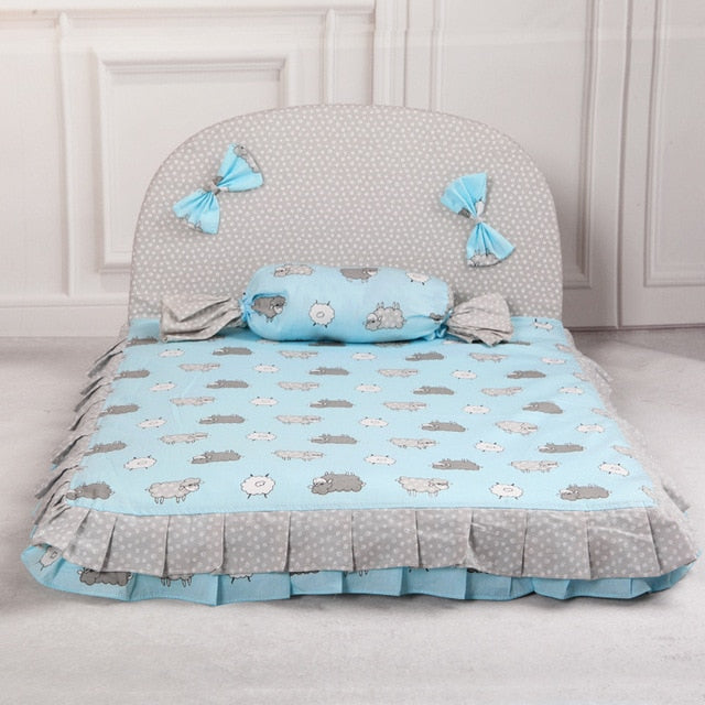 Dog bed comfortable warm pet house print fashion cushion pet sofa top quality - Lucky paws pet store