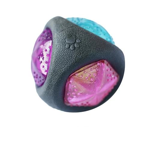 Luminous dog toy durable bouncy ball resistant - pet toys with sound & light - Lucky paws pet store