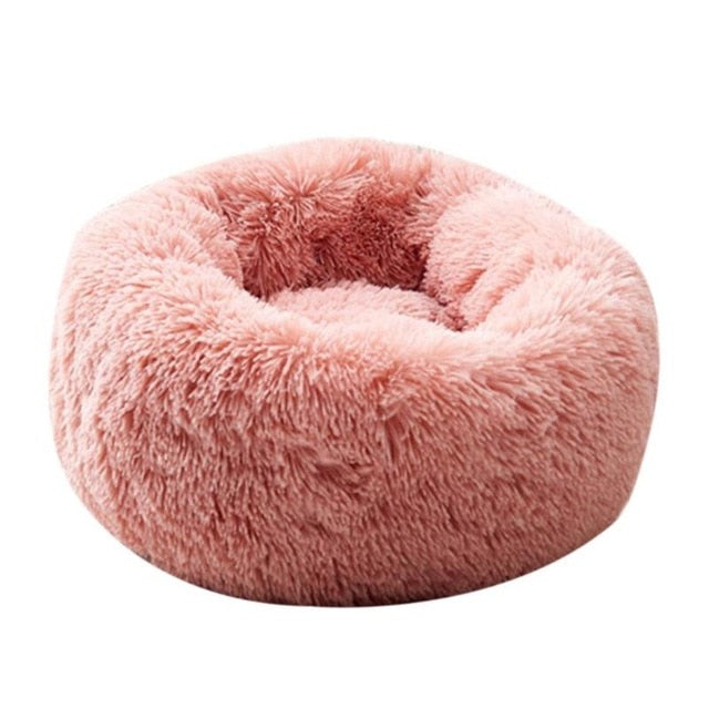 Round plush round super soft bed for cats/dogs - Lucky paws pet store