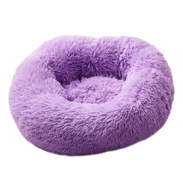 Round plush round super soft bed for cats/dogs - Lucky paws pet store