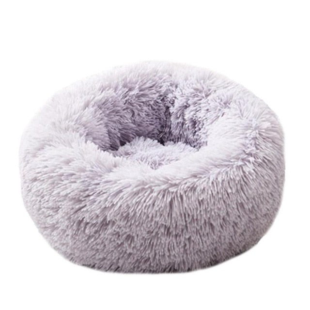 Round plush round super soft bed for cats/dogs - Lucky paws pet store