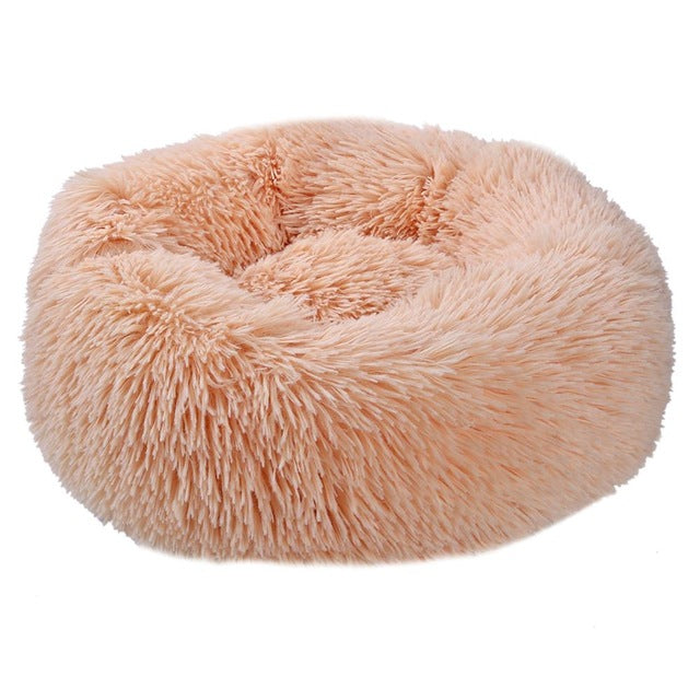 Round plush round super soft bed for cats/dogs - Lucky paws pet store