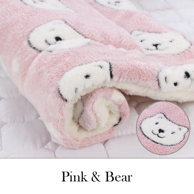 Soft Flannel Thick Pet Soft Fleece Blanket Bed Mat dogs or cats