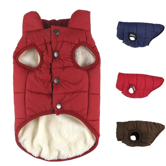 Winter coat vest for dogs soft and warm stunning design 100% cotton - Lucky paws pet store