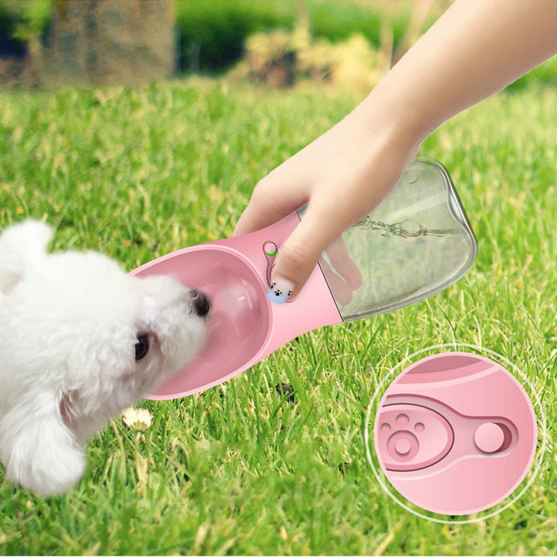 Portable dog water bottle travel bowl feeding drinking cup outdoor - water dispenser - Lucky paws pet store
