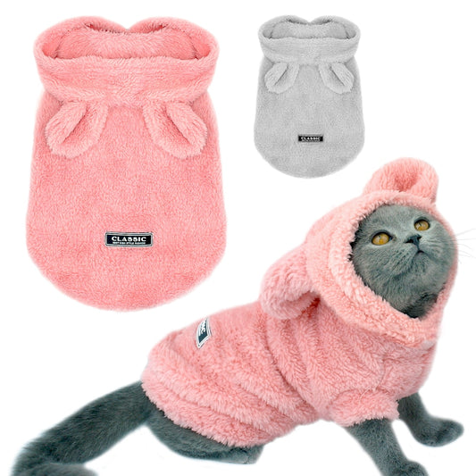 Warm cat winter jacket for cats 100% cotton - Lucky paws pet store