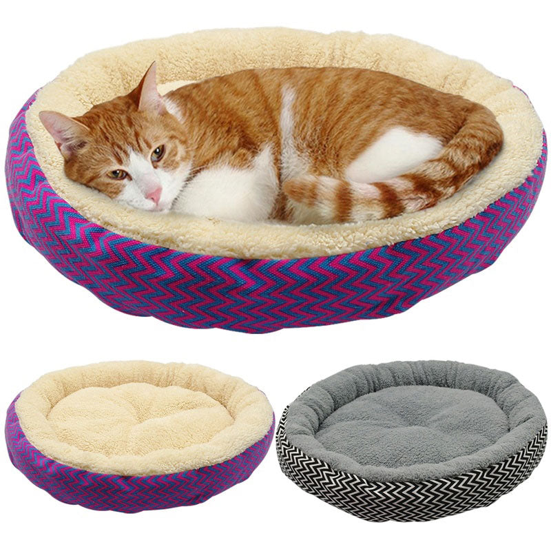 Warm round cozy cat bed - Lucky paws pet store