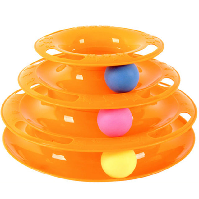 Cat tower of tracks ball and track Interactive toy -  intelligence ball game - Lucky paws pet store