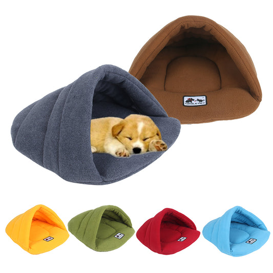 Soft polar fleece dog/cat bed cave - Lucky paws pet store