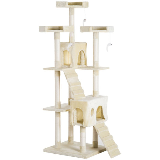 Condo Furniture Scratcher Post Pet Cat Tree Kitten Bed House Play Toy Ladder