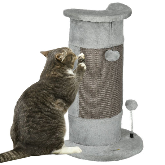 Corner Cat Scratching Post for Wall Plush Sisal Rope, Toy Balls