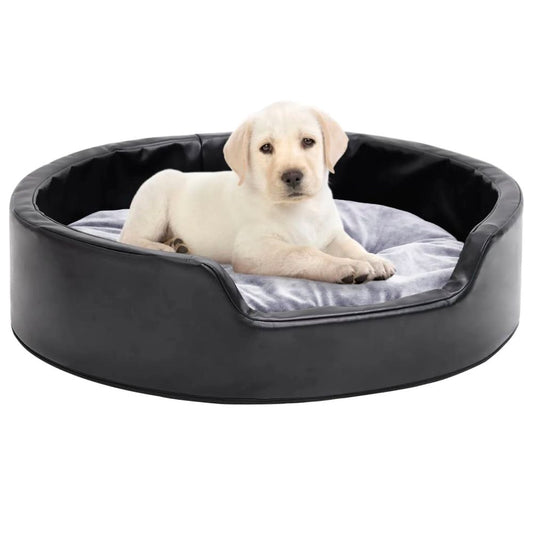 Dog Bed Plush and Faux Leather