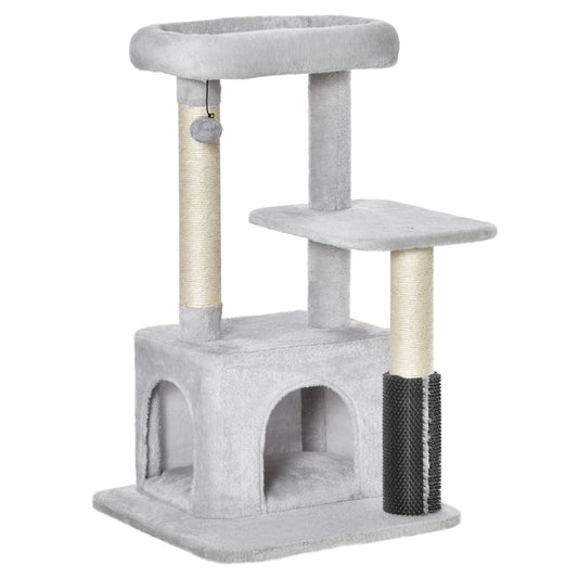 Cat Tree Climbing Activity Center with Scratching Massage Toy Hanging Ball